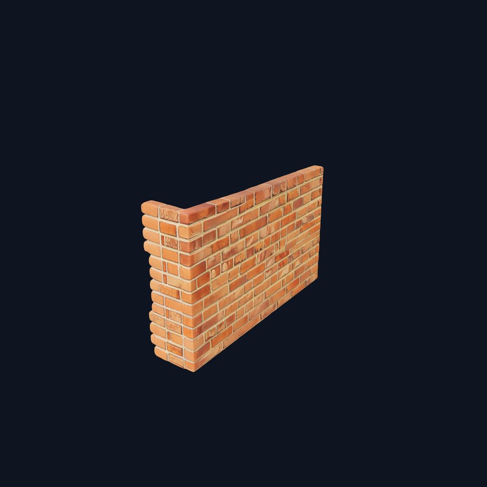 Classic Red Brick Wall model pack